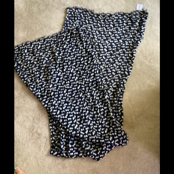 J Crew Sarong or Scarf New with tag navy blue hearts Fringe one size Ver… - Picture 11 of 15